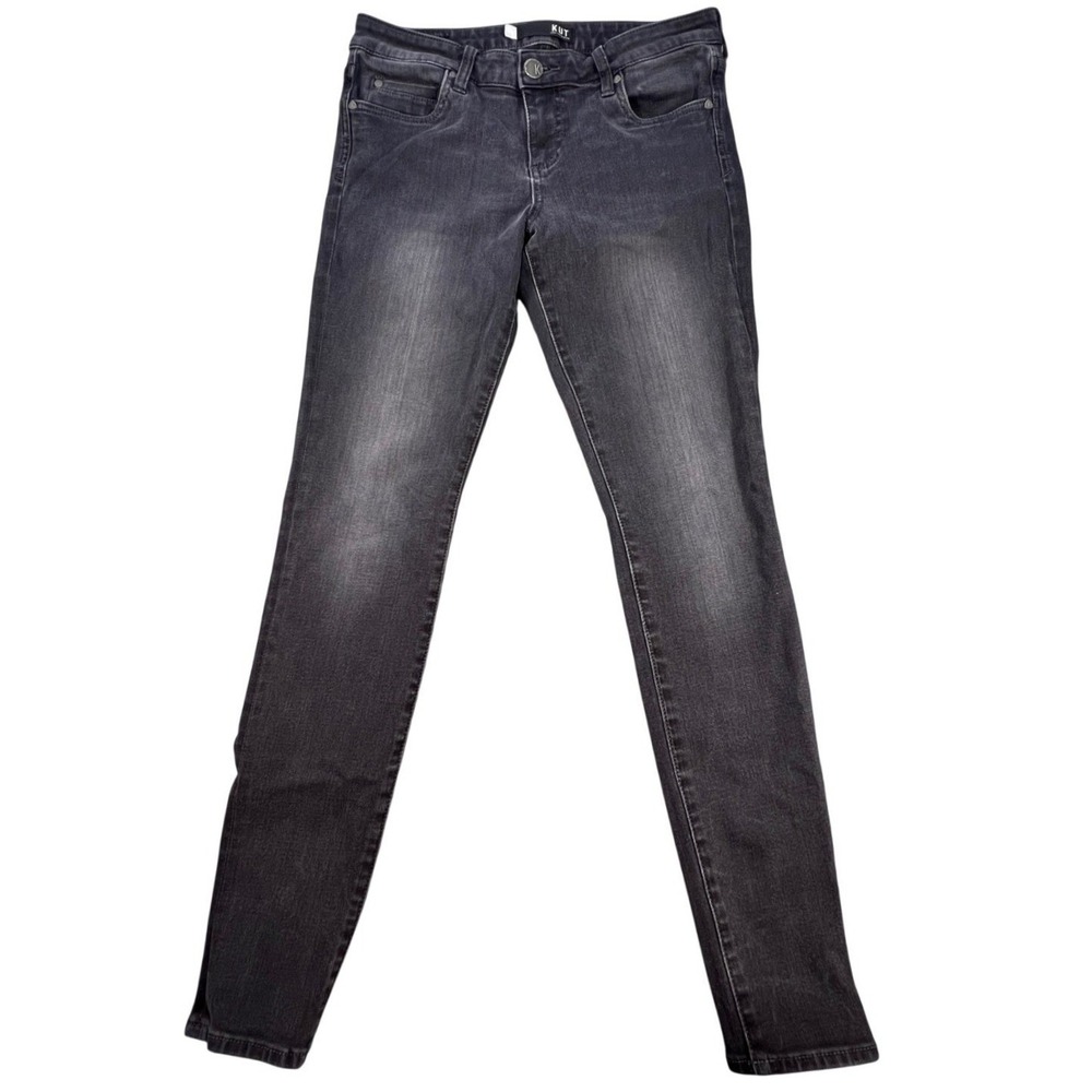 KUT from the Kloth Black Faded Skinny Denim Jeans Women Size 8